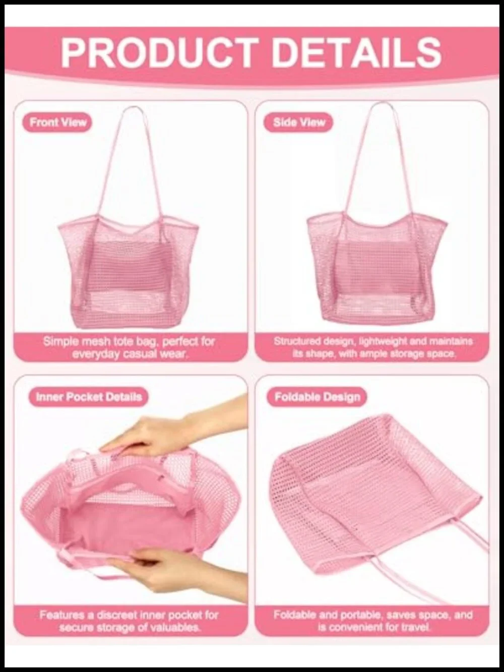 Summer Beach Accessories Set - Straw Hat, Mesh Tote, Sunglasses, Earrings
